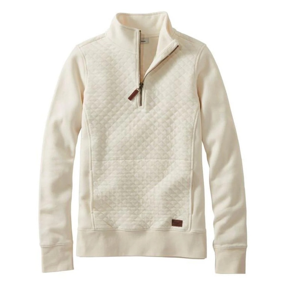 L.L. Bean Women's Quilted Quarter-Zip Pullover medium